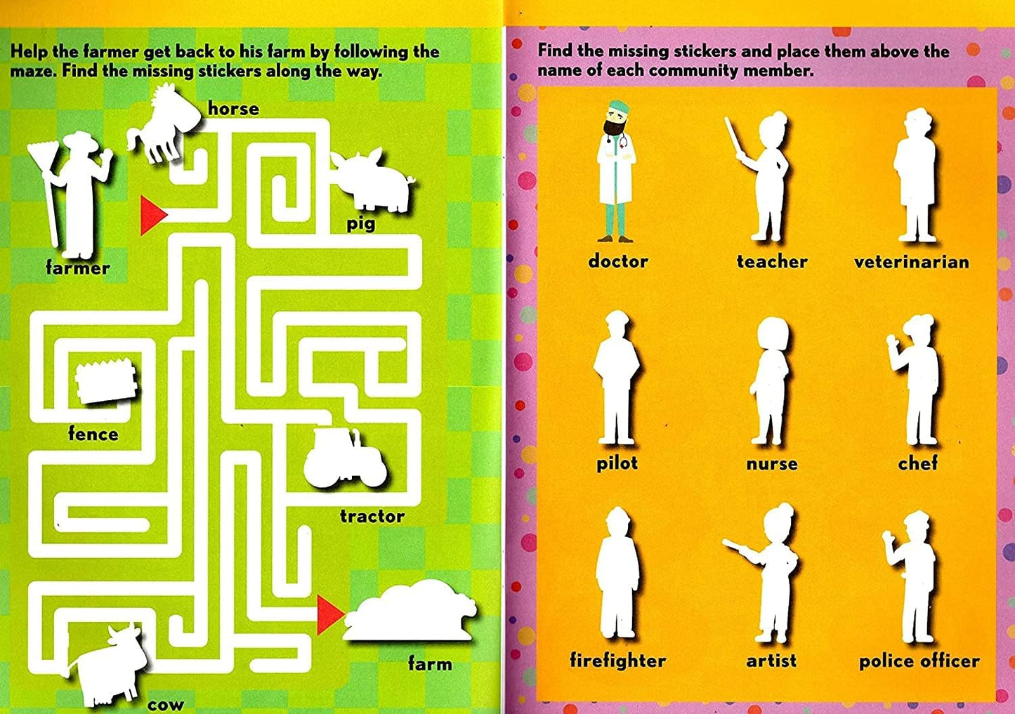 Stick-to Learning A Sing-A Long - First Words, Animals - Sticker Book (Set of 2 Books)