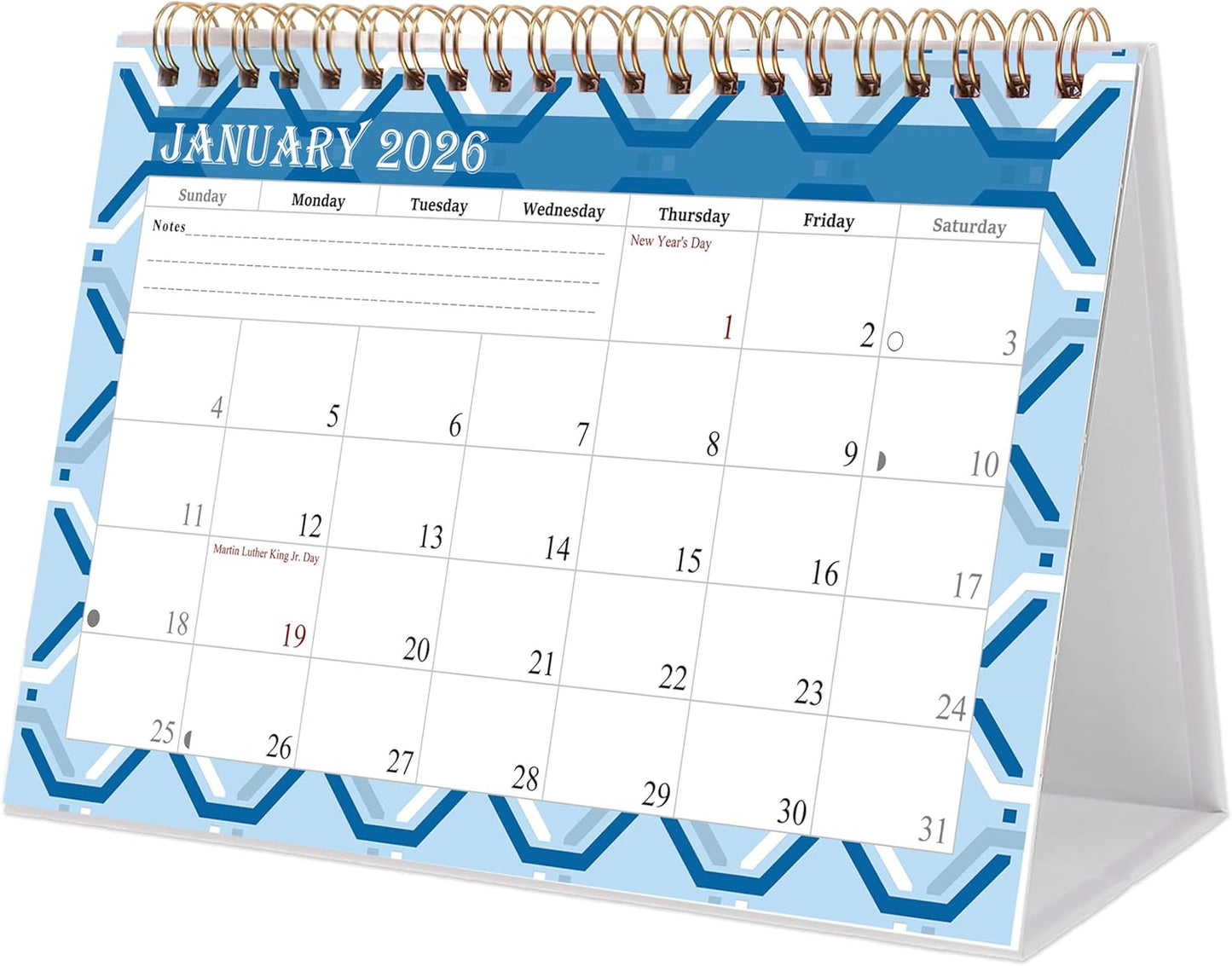 2026-12 Months Desk Calendar Desktop Planner with To-Do List & Notes 04