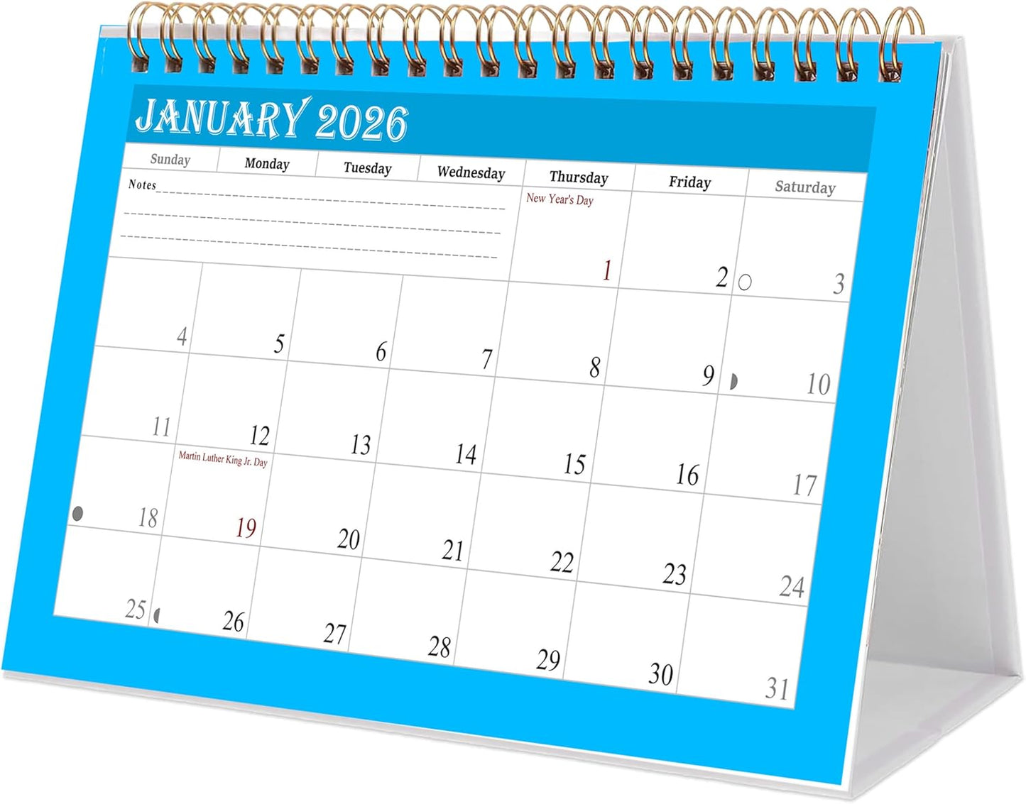 2026-12 Months Desk Calendar Desktop Planner with To-Do List & Notes 05