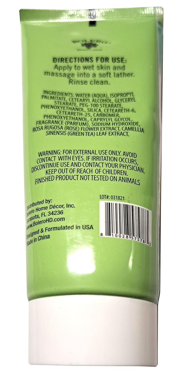 Bolero Clarify Gentle Face Exfoliator - Rosewater & Green Tea 3fl oz