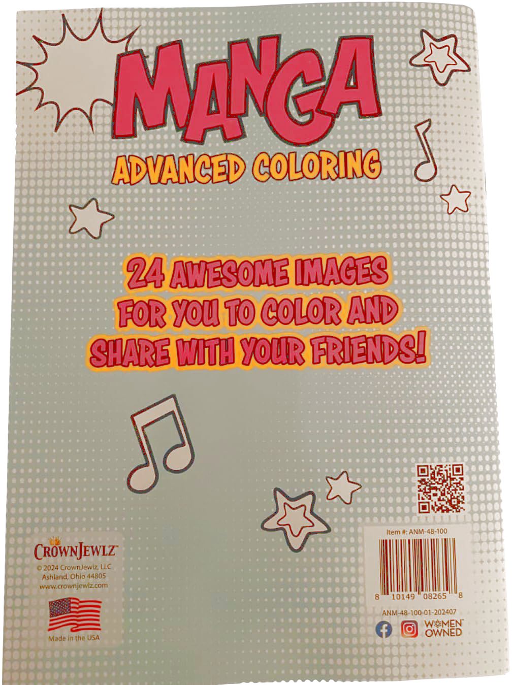 Fun Filled Coloring All Ages Advanced Coloring Manga Style. Book