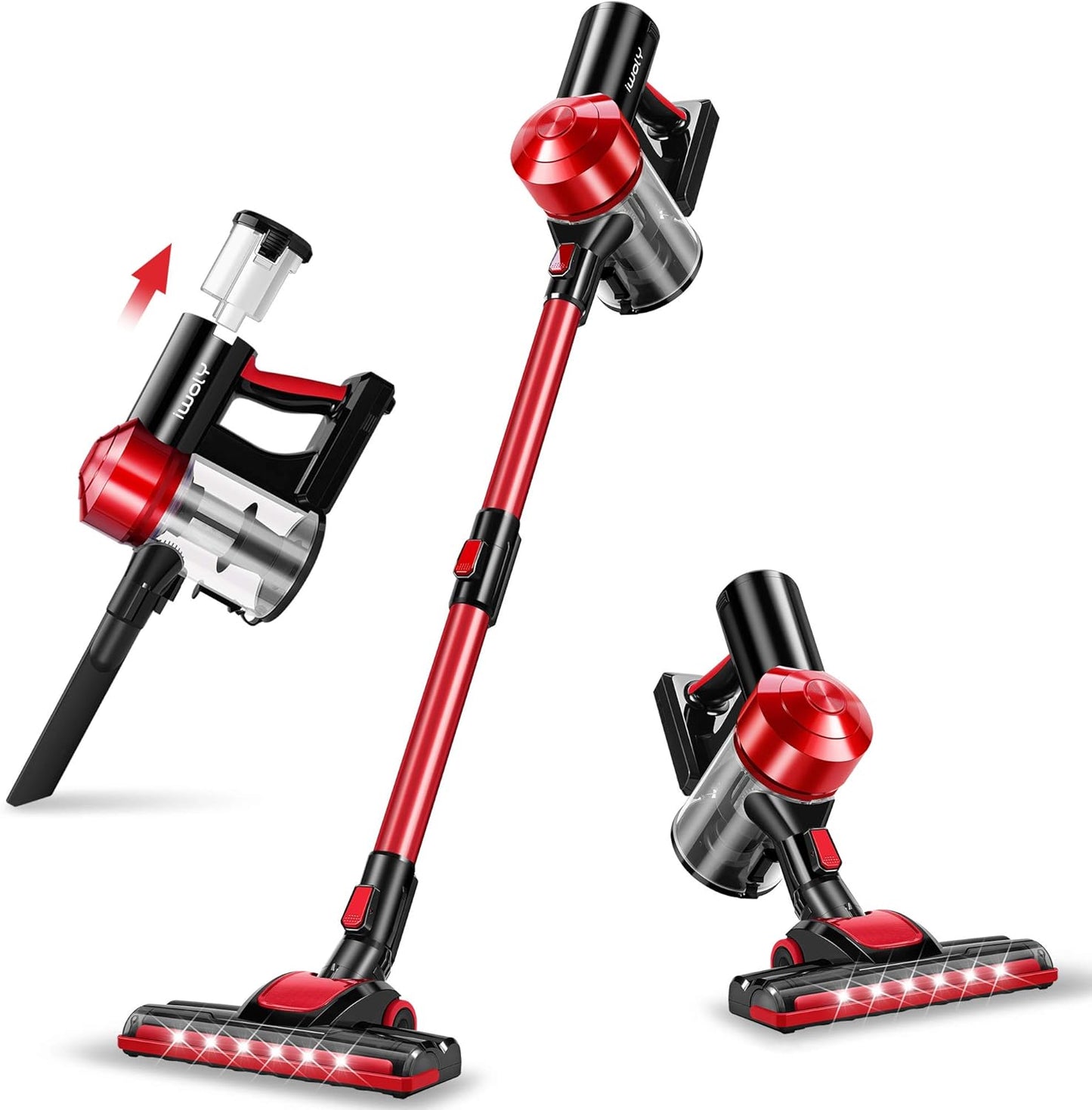 iwoly C150 Cordless Vacuum Cleaner Rechargeable with 2200mAh Detachable READ