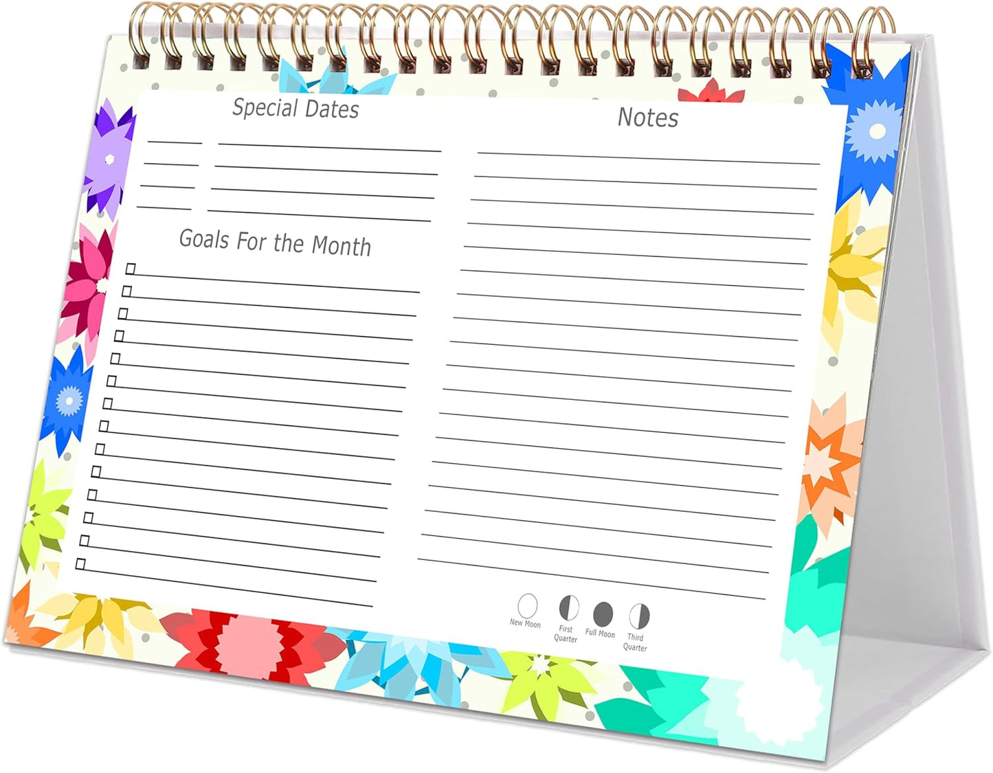 2025-2026 18 Months Standing Flip Desk Calendar Desktop Planner with To-Do List & Notes 01