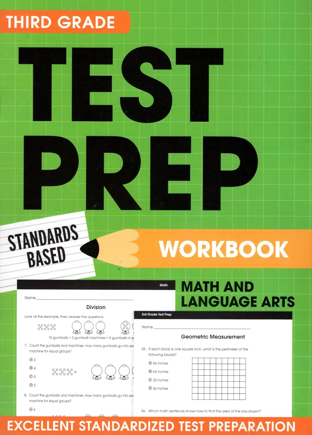 Third Grade Math & Language Arts Test Prep Workbook v3