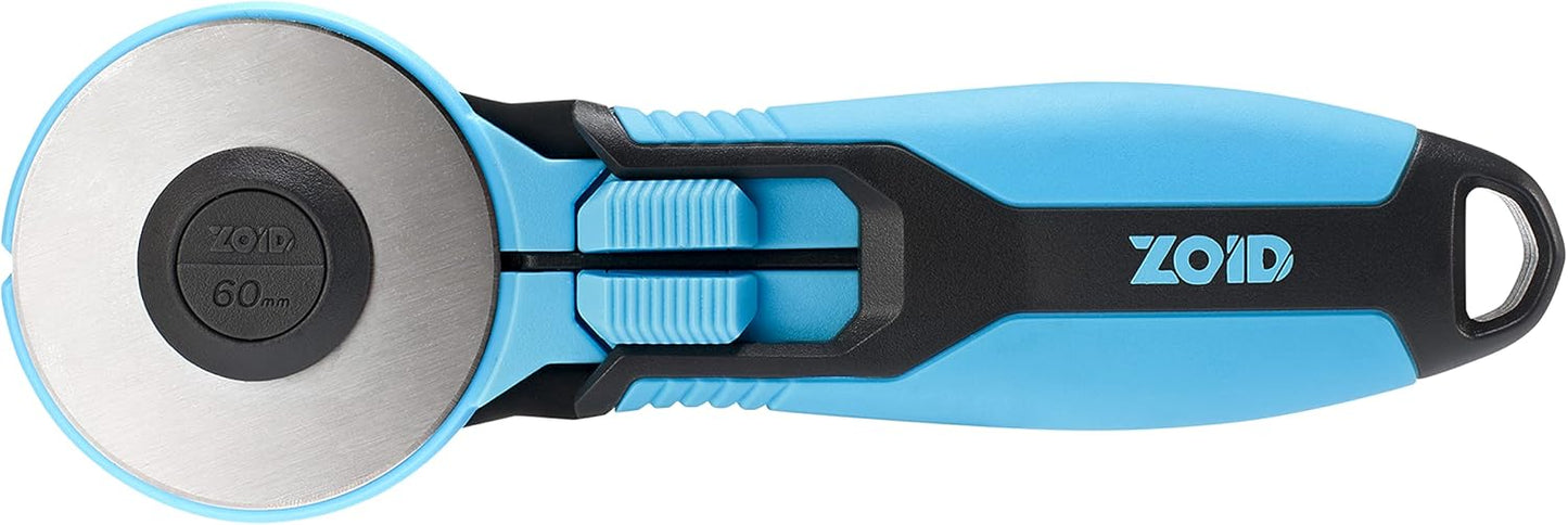 Zoid 60mm Rotary Cutter with Grip, Fabric Cutter Wheel, Rotary Cutter Blade