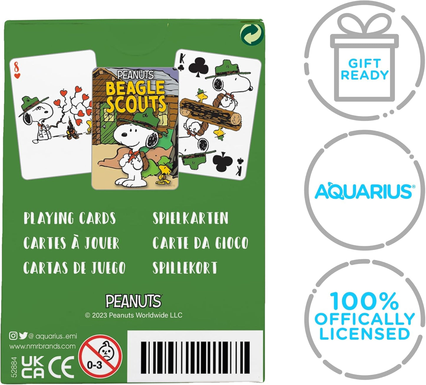 AQUARIUS Snoopy Beagle Scouts Playing Cards - Deck of Cards - Peanuts