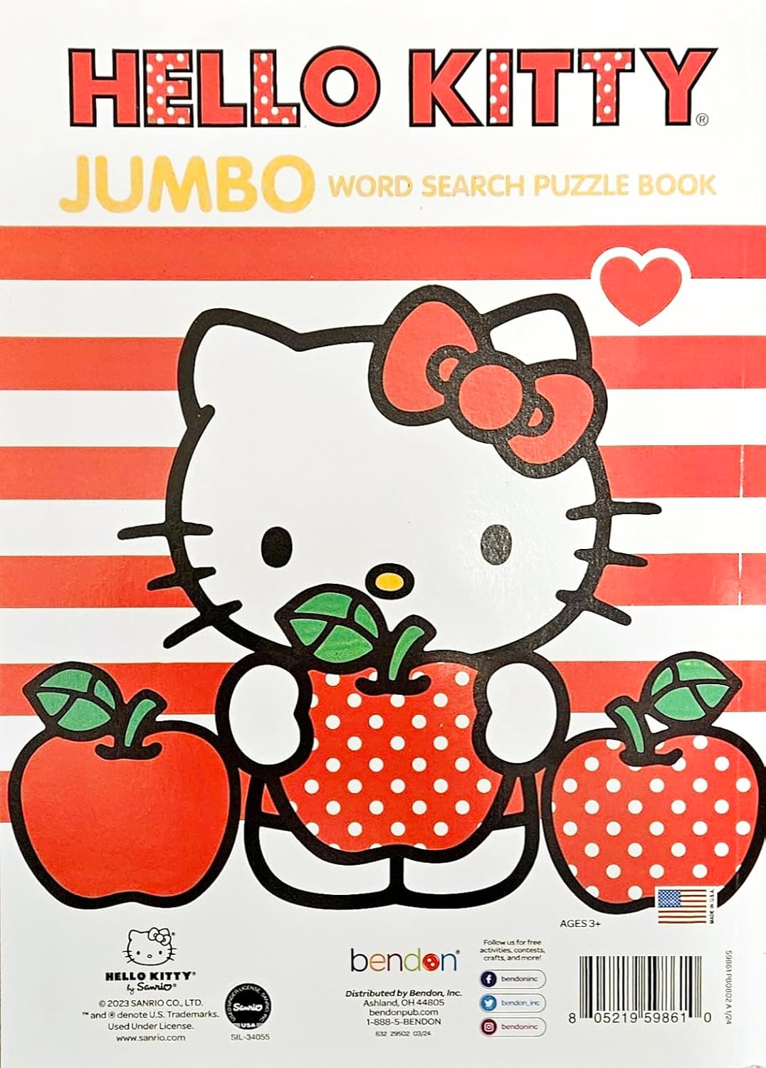 Hello Kitty Jumbo Word Search Puzzle Book 80pgs