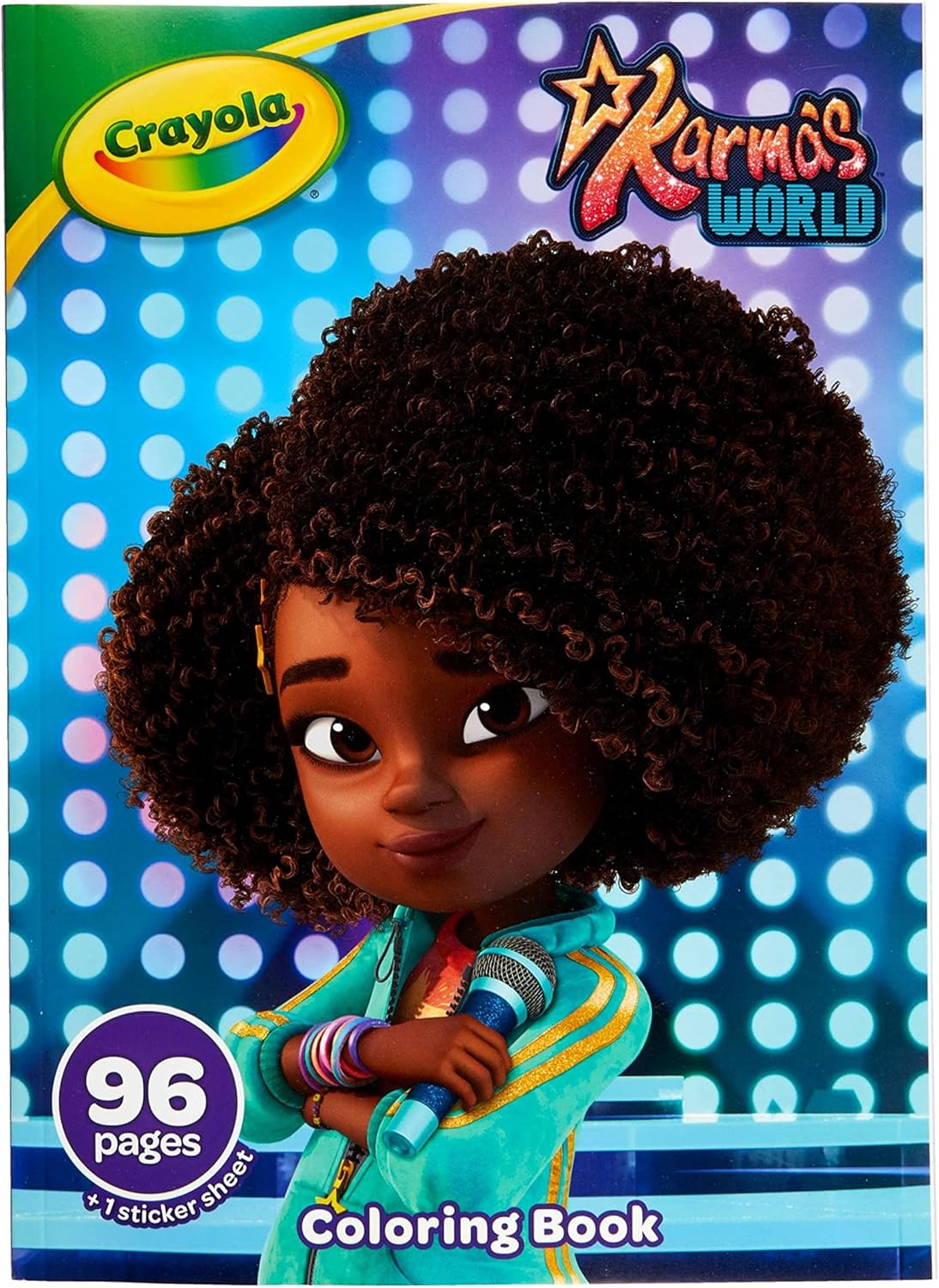 Crayola Karma's World Coloring Book, Stickers Included, Gift for Girls & Boys