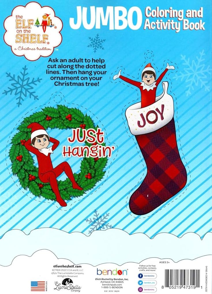 The Elf on The Shelf - Holiday and Christmas - Activity Book v8