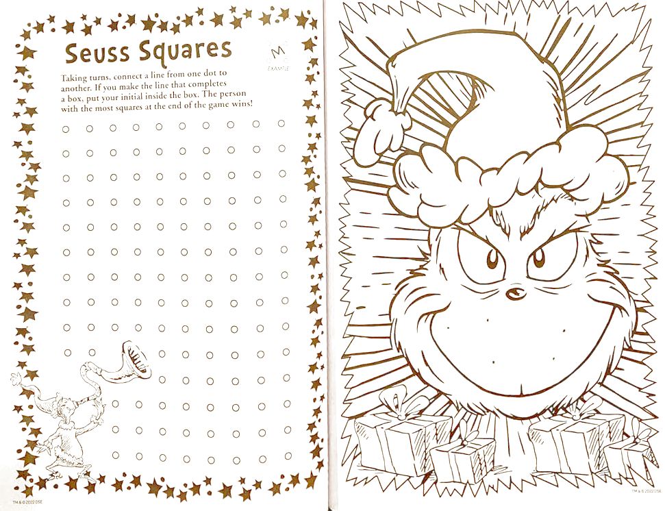 Grinch Holiday Christmas Coloring & Activity Book (Set of 2) v2