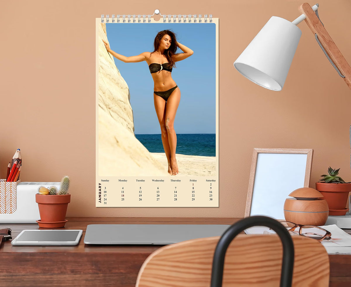 2027 Wall Oversized Poster Swimsuit Bikini Women Calendar - 12 Months v2
