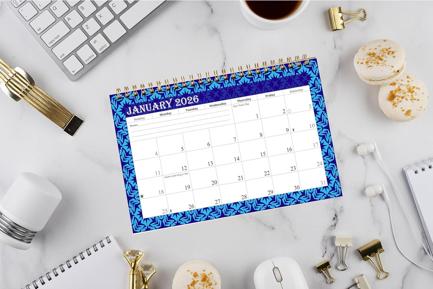 2026-12 Months Desk Calendar Desktop Planner with To-Do List & Notes 07