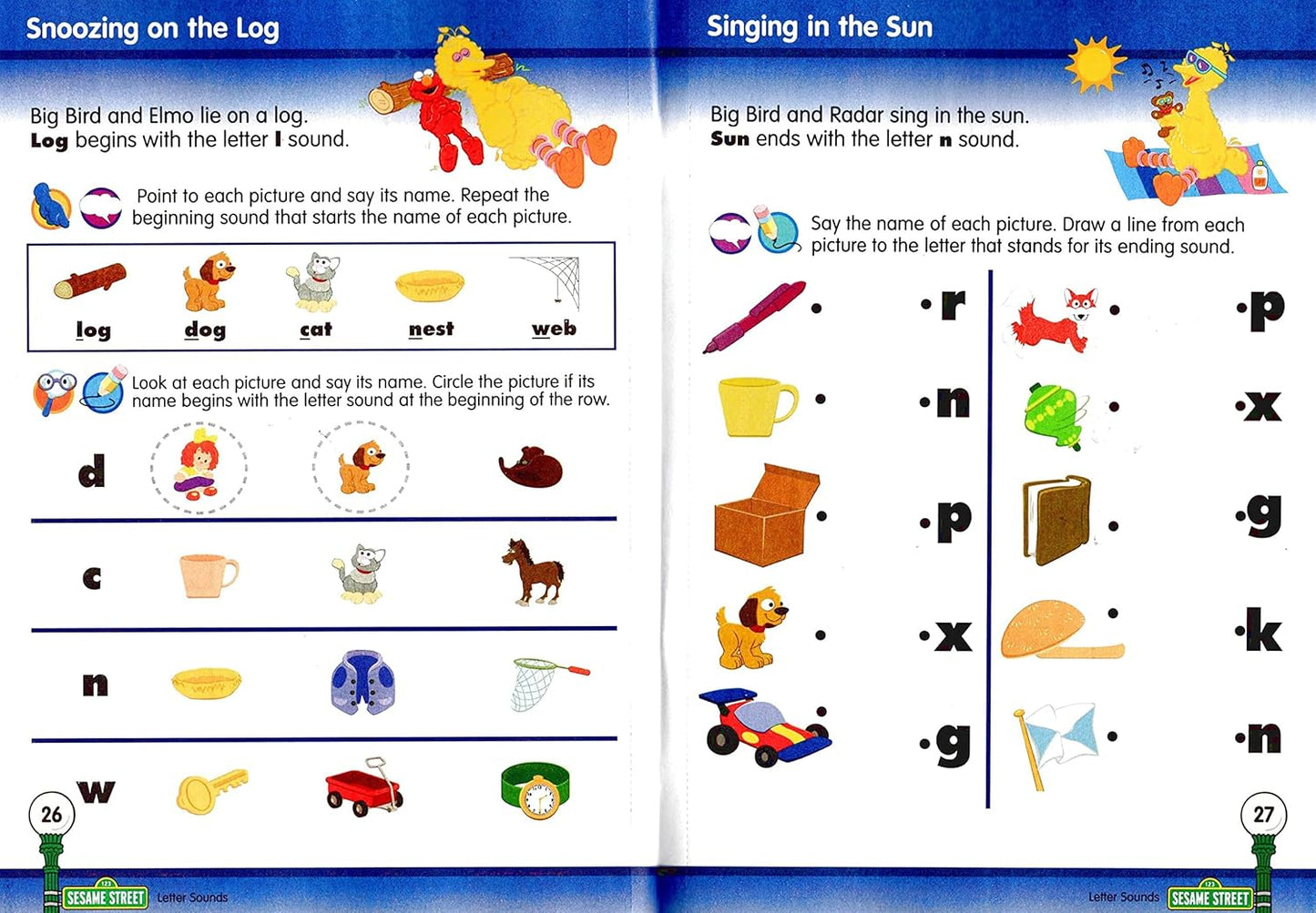 123 Sesame Street Kindergarten Educational Workbooks - Set of 4 Books