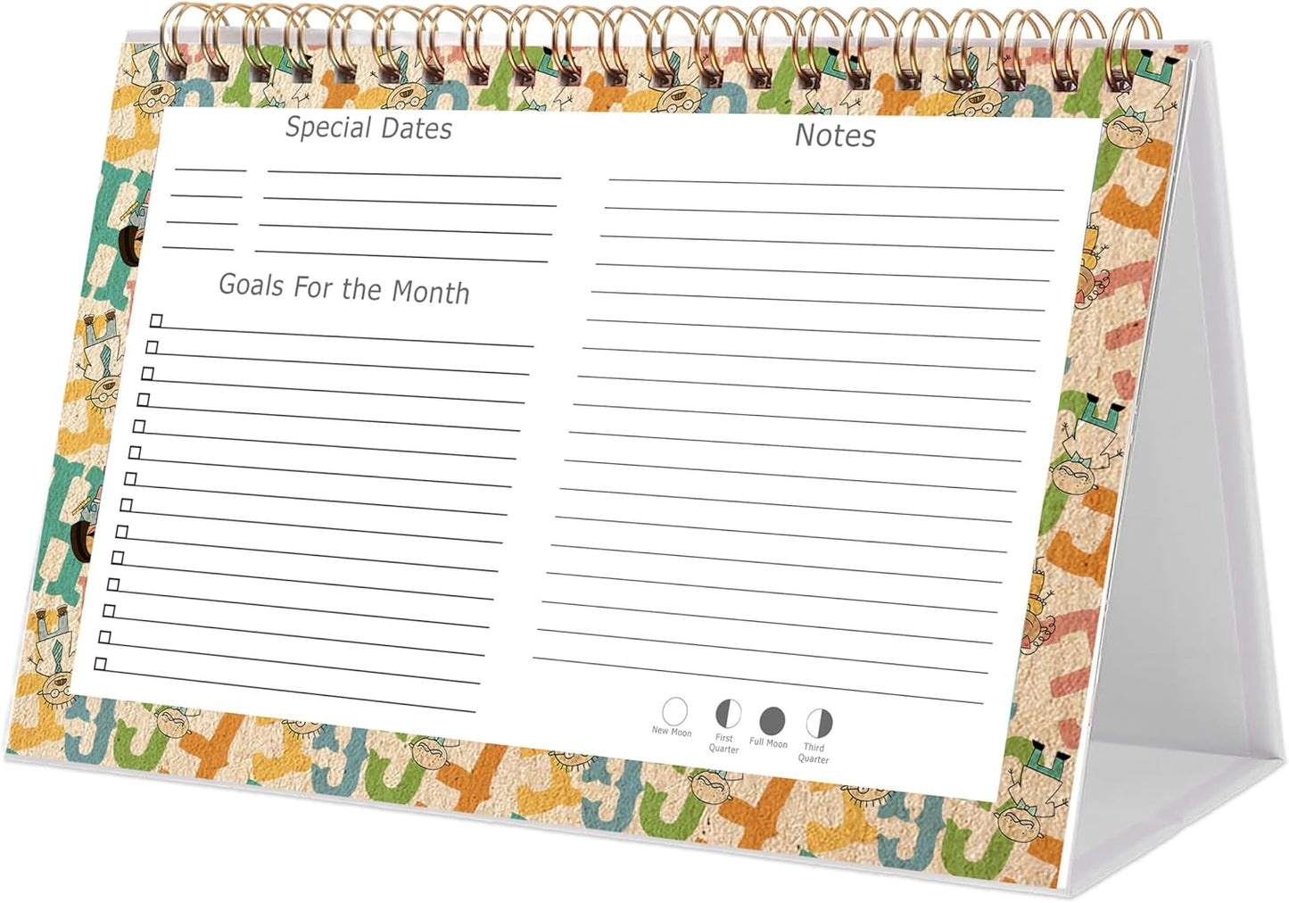 2026-12 Months Desk Calendar Desktop Planner with To-Do List & Notes 010