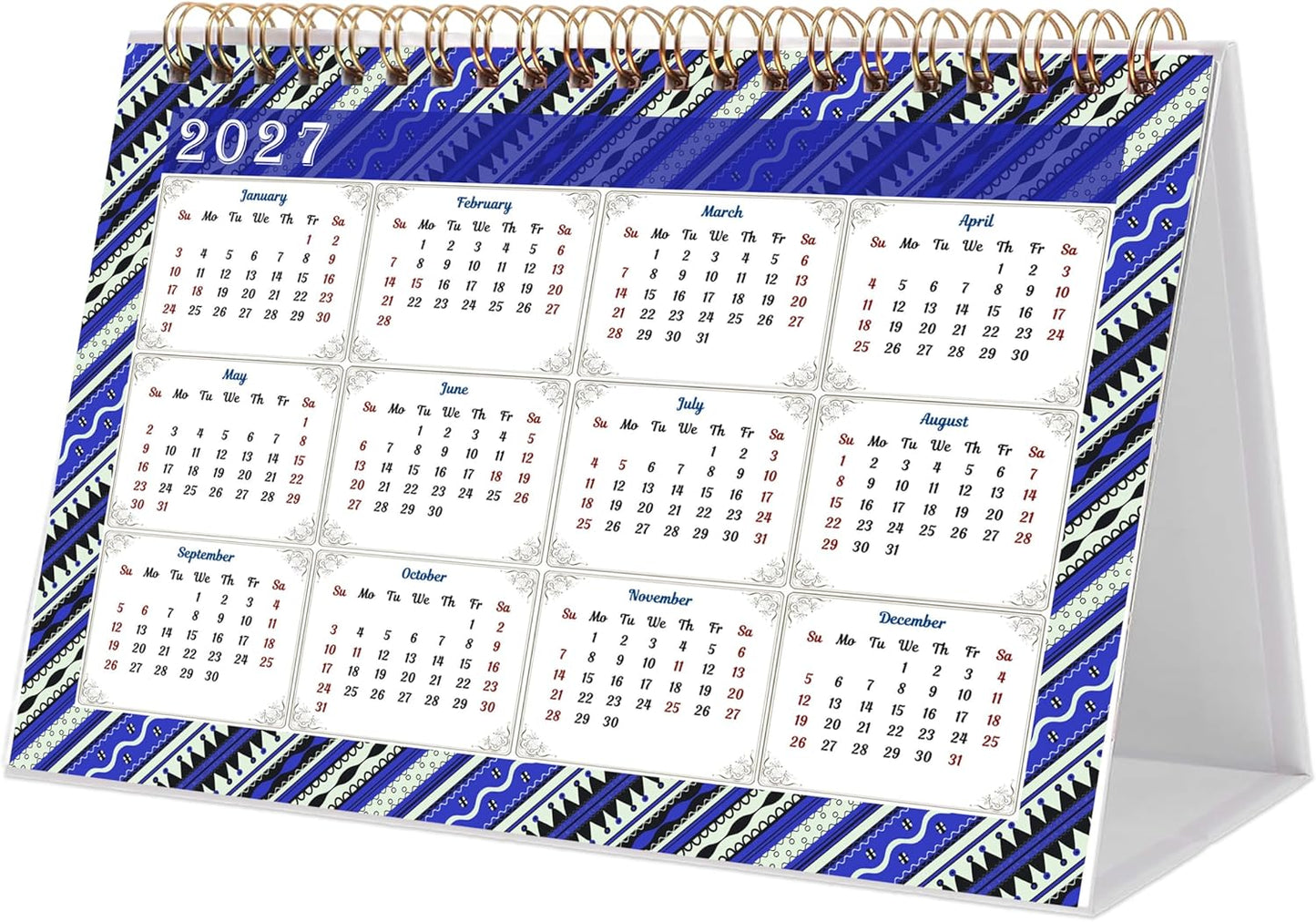 2026-12 Months Desk Calendar Desktop Planner with To-Do List & Notes 017