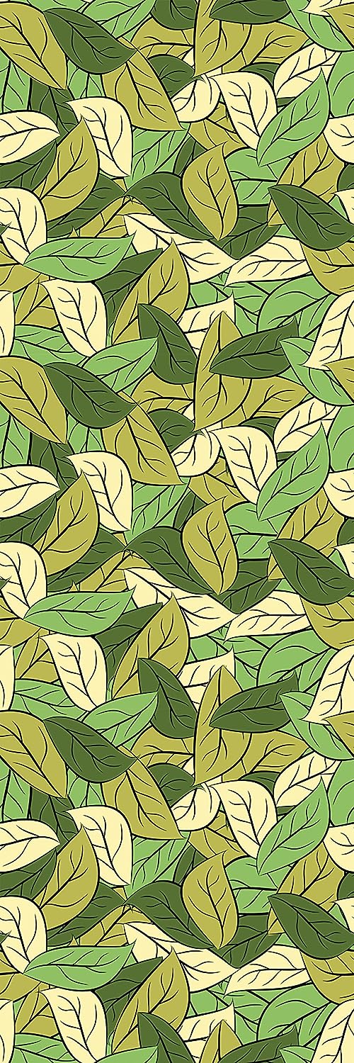 PELICAN INDUSTRIAL Deluxe School Locker Magnetic Wallpaper (Full Sheet Magnetic) - Full Cover Standard Half Lockers - Trimmable, Easy Install, Remove & Reuse - Pack of 12 Sheets - (Green Leaves vr51)