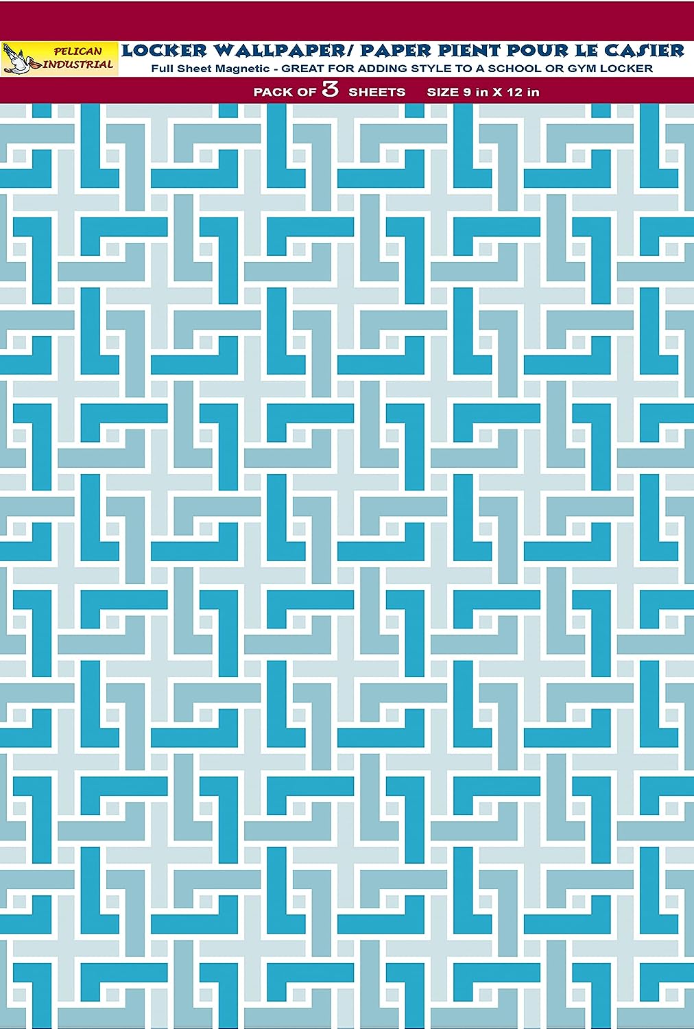 PELICAN INDUSTRIAL Magnetic Locker Wallpaper (Full Sheet Magnetic) - Geometric - Pack of 3 Sheets - vr04
