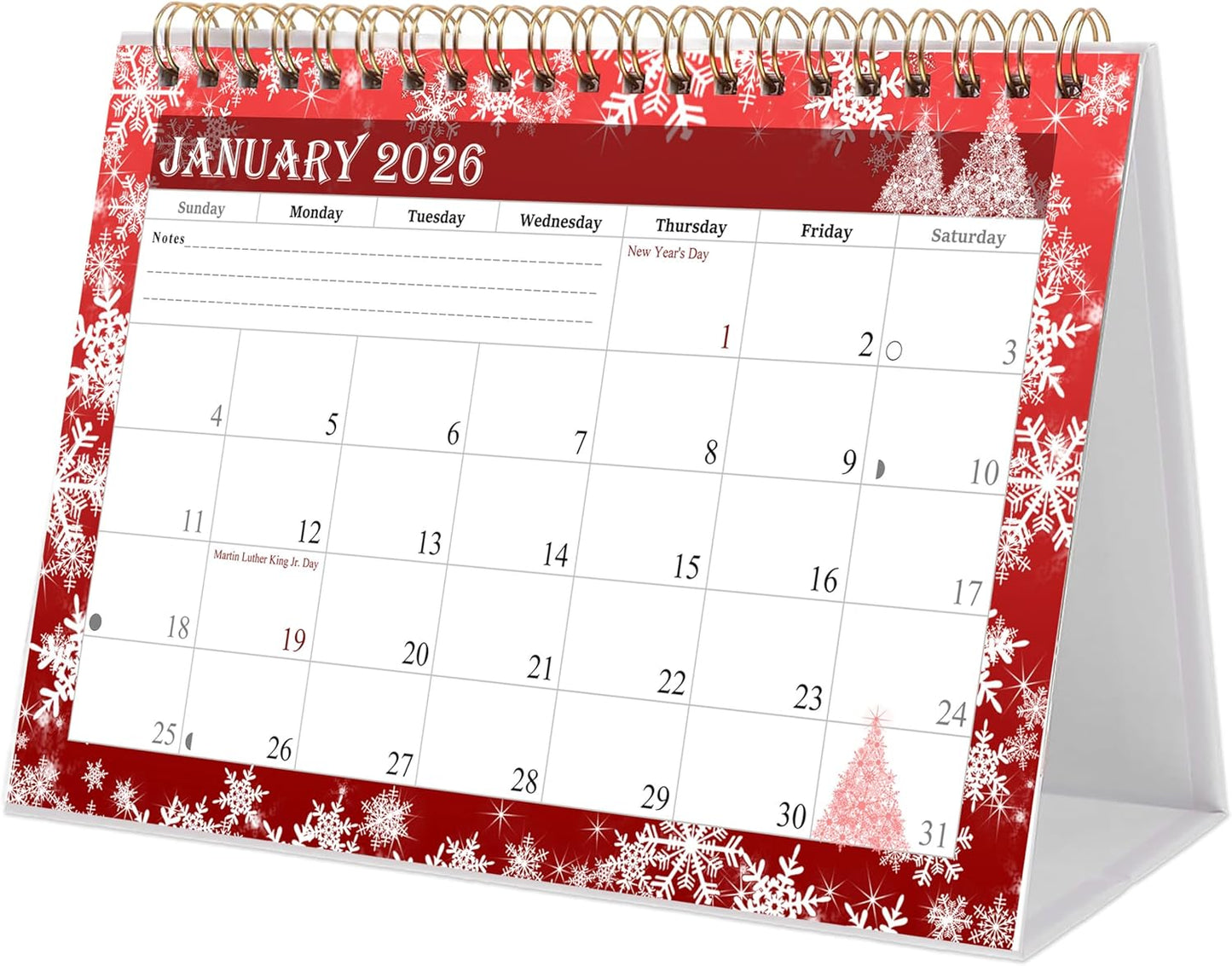 2026-12 Months Desk Calendar Desktop Planner with To-Do List & Notes 08