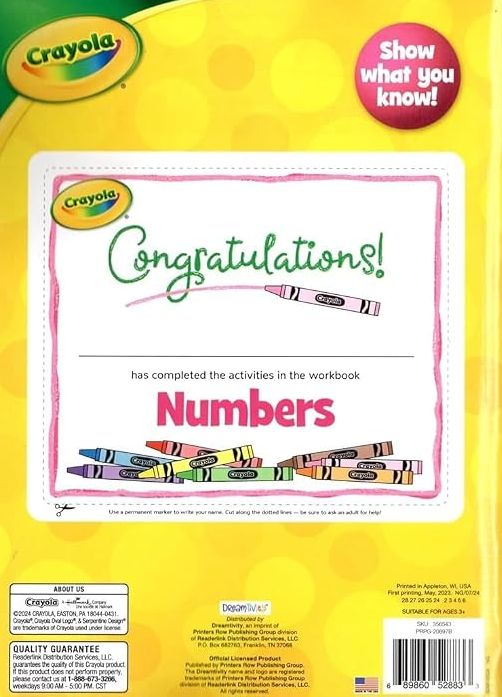 PRE-K & Kindergarten - Number - Workbooks