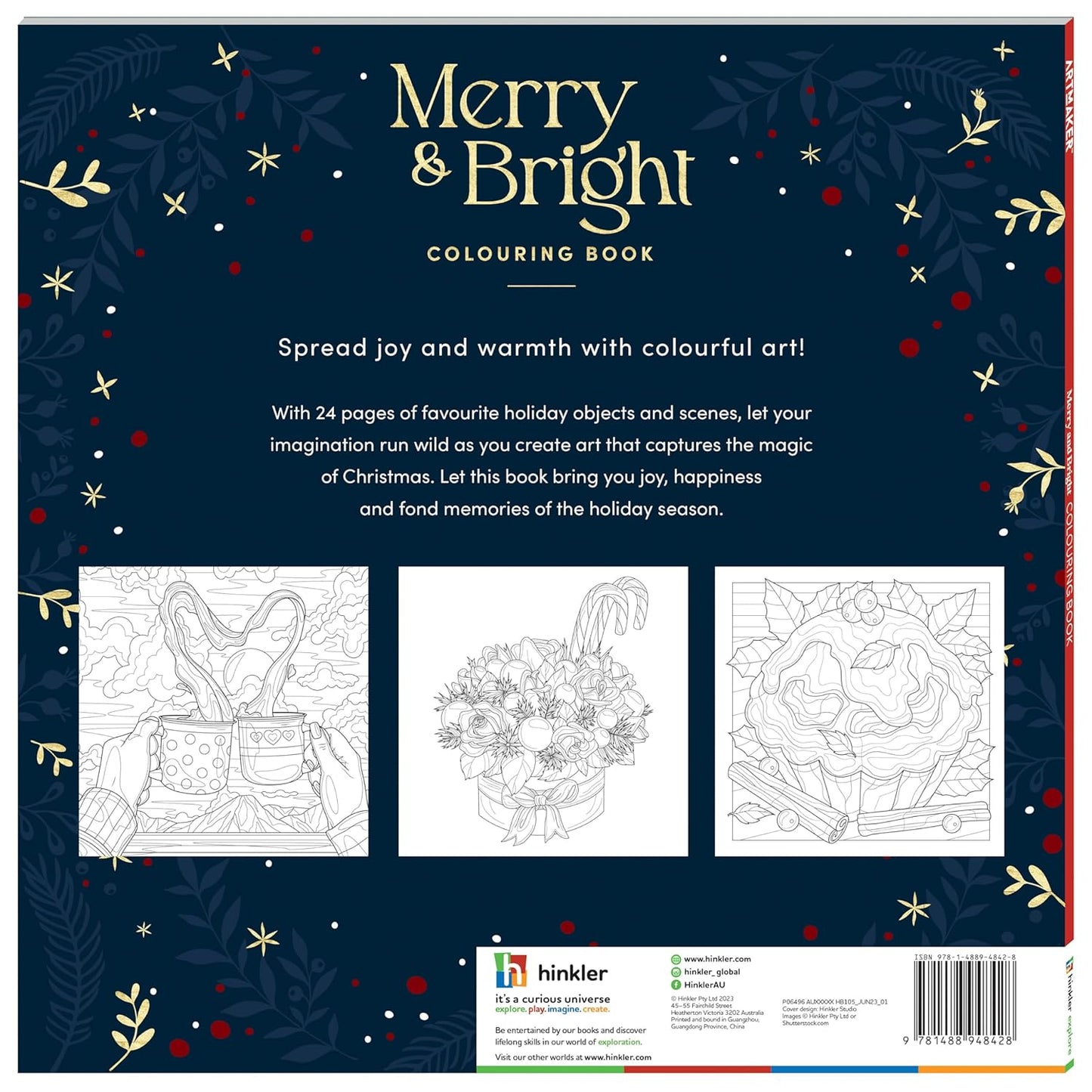 Art Maker Merry and Bright Colouring Book