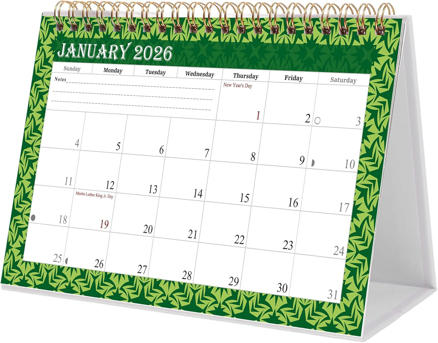 2026-12 Months Desk Calendar Desktop Planner with To-Do List & Notes 06