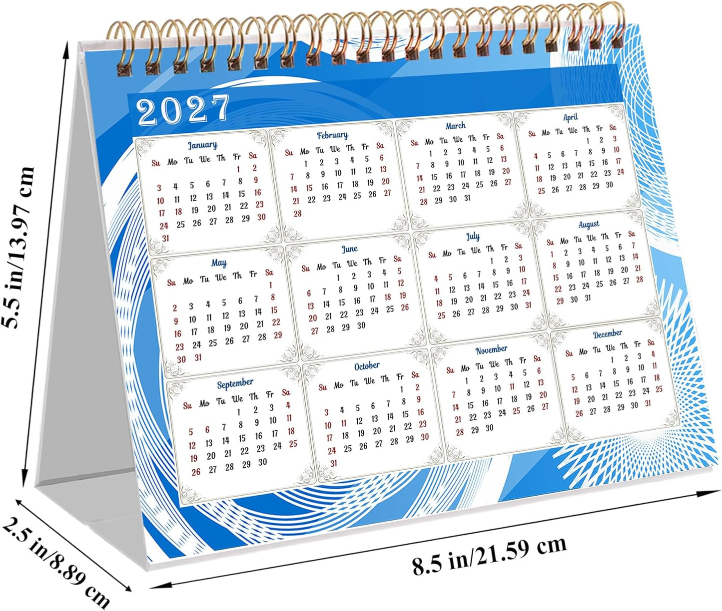 2025-2026 18 Months Standing Flip Desk Calendar Desktop Planner with To-Do List & Notes 02