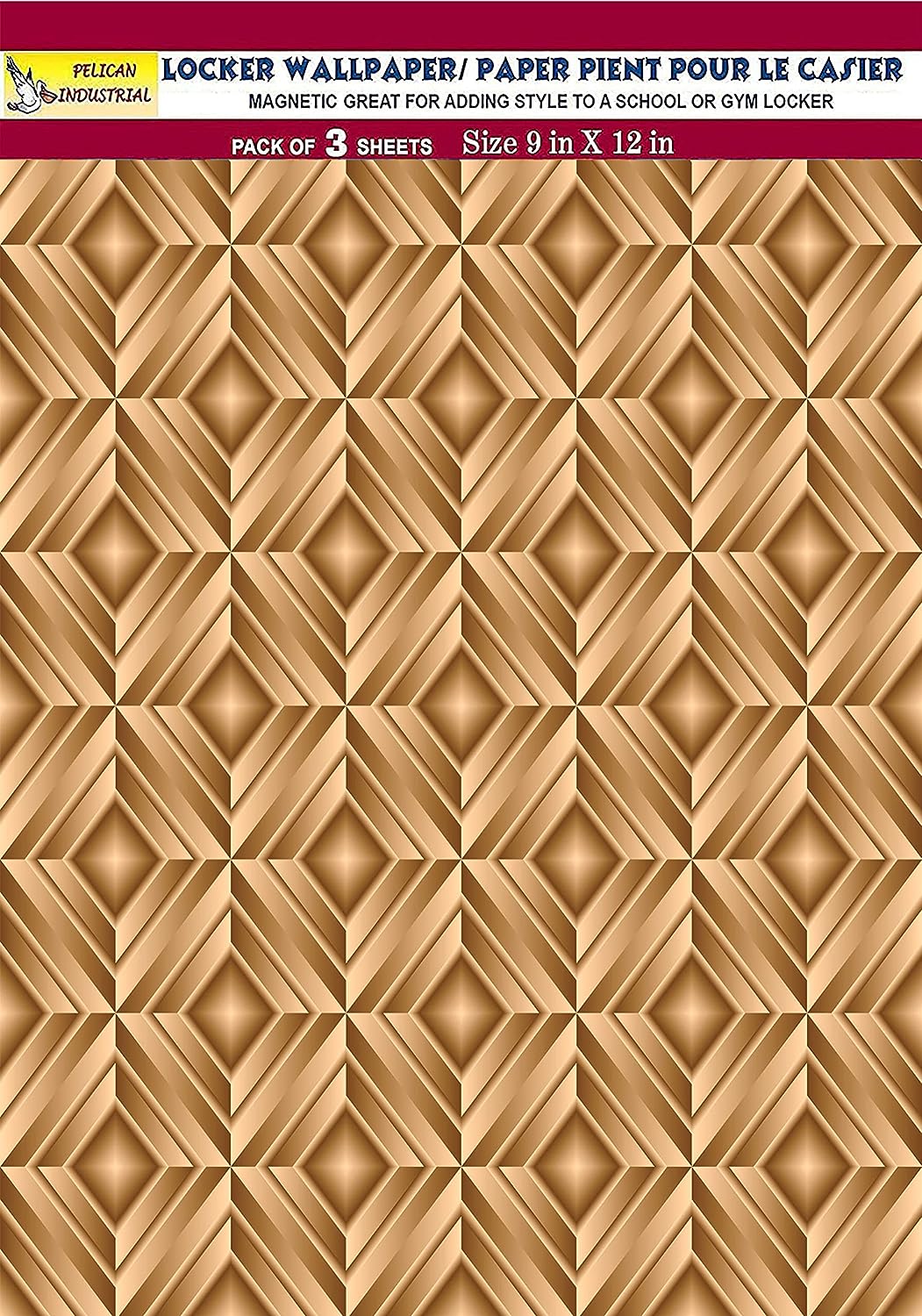 PELICAN INDUSTRIAL Magnetic Locker Wallpaper (Full Sheet Magnetic) - Trimmable, Easy Install, Remove & Reuse - Pack of 3 Sheets - vb005