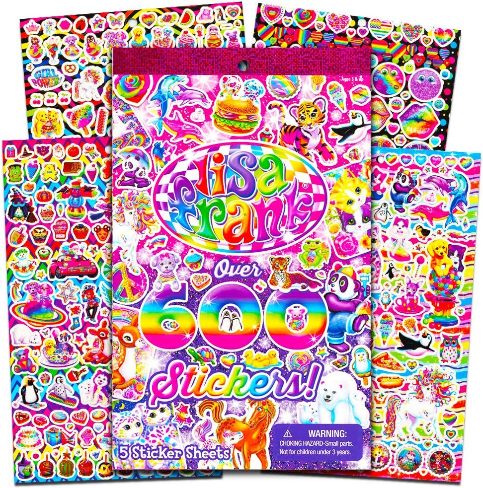 Lisa Frank Sticker Pad - Over 600 Stickers