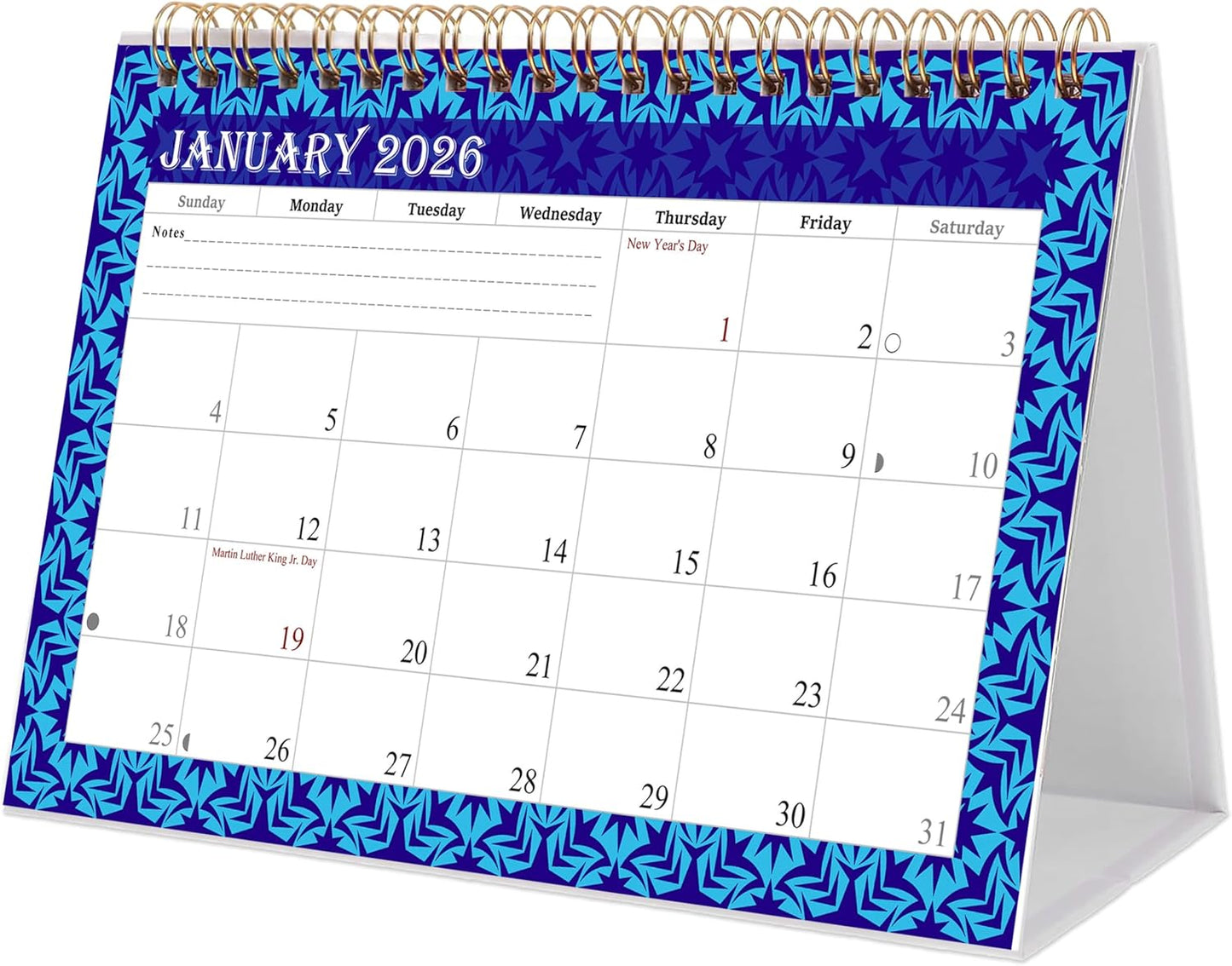 2026-12 Months Desk Calendar Desktop Planner with To-Do List & Notes 07