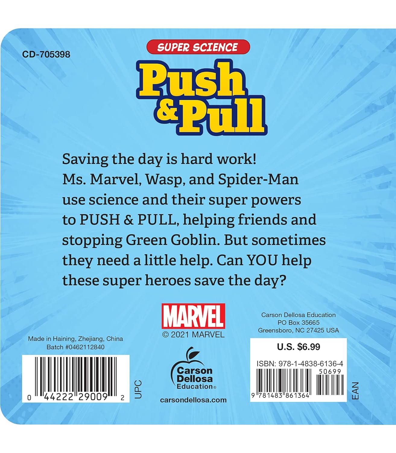 Disney Learning Super Science Push and Pull Board Book