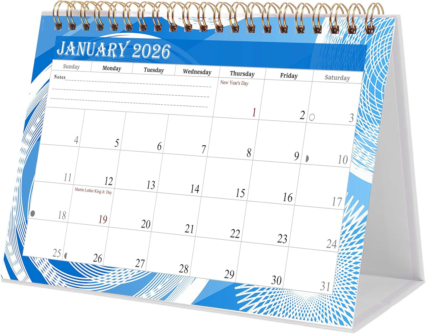 2025-2026 18 Months Standing Flip Desk Calendar Desktop Planner with To-Do List & Notes 02