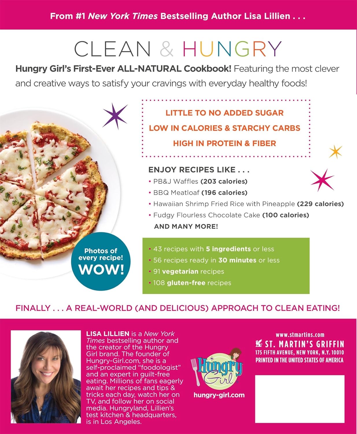 Hungry Girl Clean & Hungry: Easy All-Natural Recipes for Healthy - Book