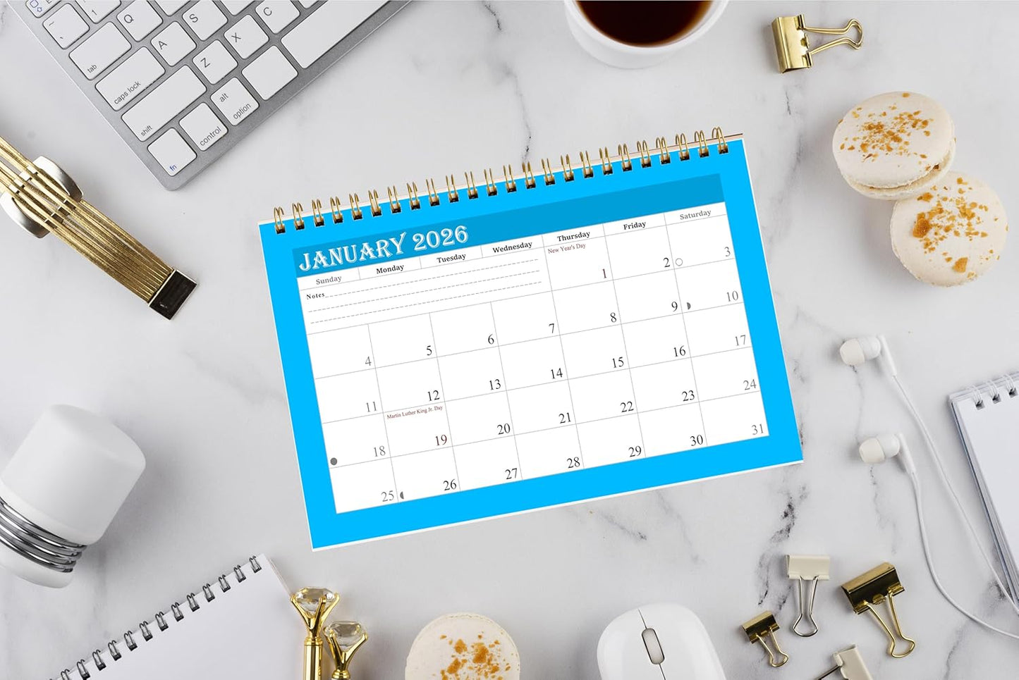 2026-12 Months Desk Calendar Desktop Planner with To-Do List & Notes 05