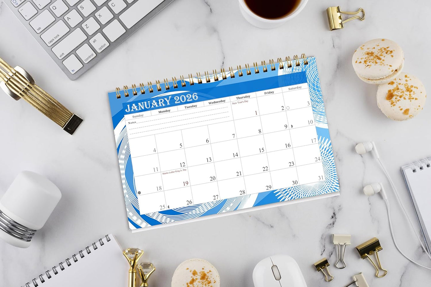 2025-2026 18 Months Standing Flip Desk Calendar Desktop Planner with To-Do List & Notes 02