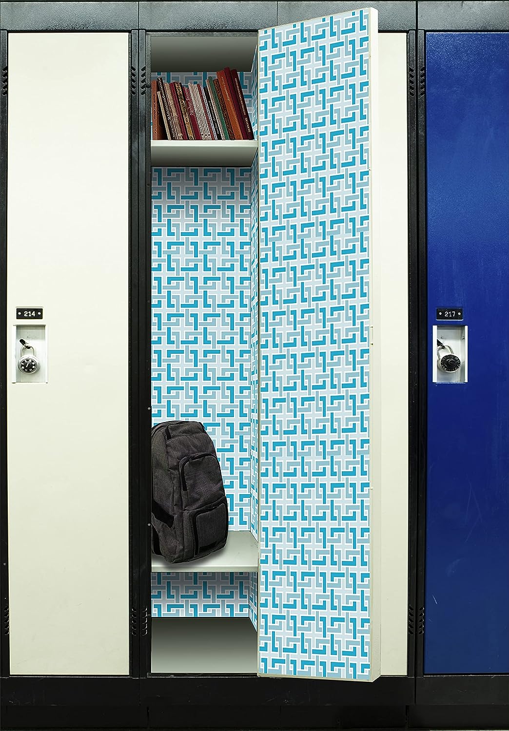 PELICAN INDUSTRIAL Magnetic Locker Wallpaper (Full Sheet Magnetic) - Geometric - Pack of 3 Sheets - vr04