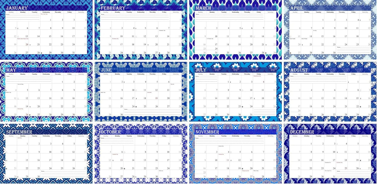 2026-12 Months Desk Calendar Desktop Planner with To-Do List & Notes 07
