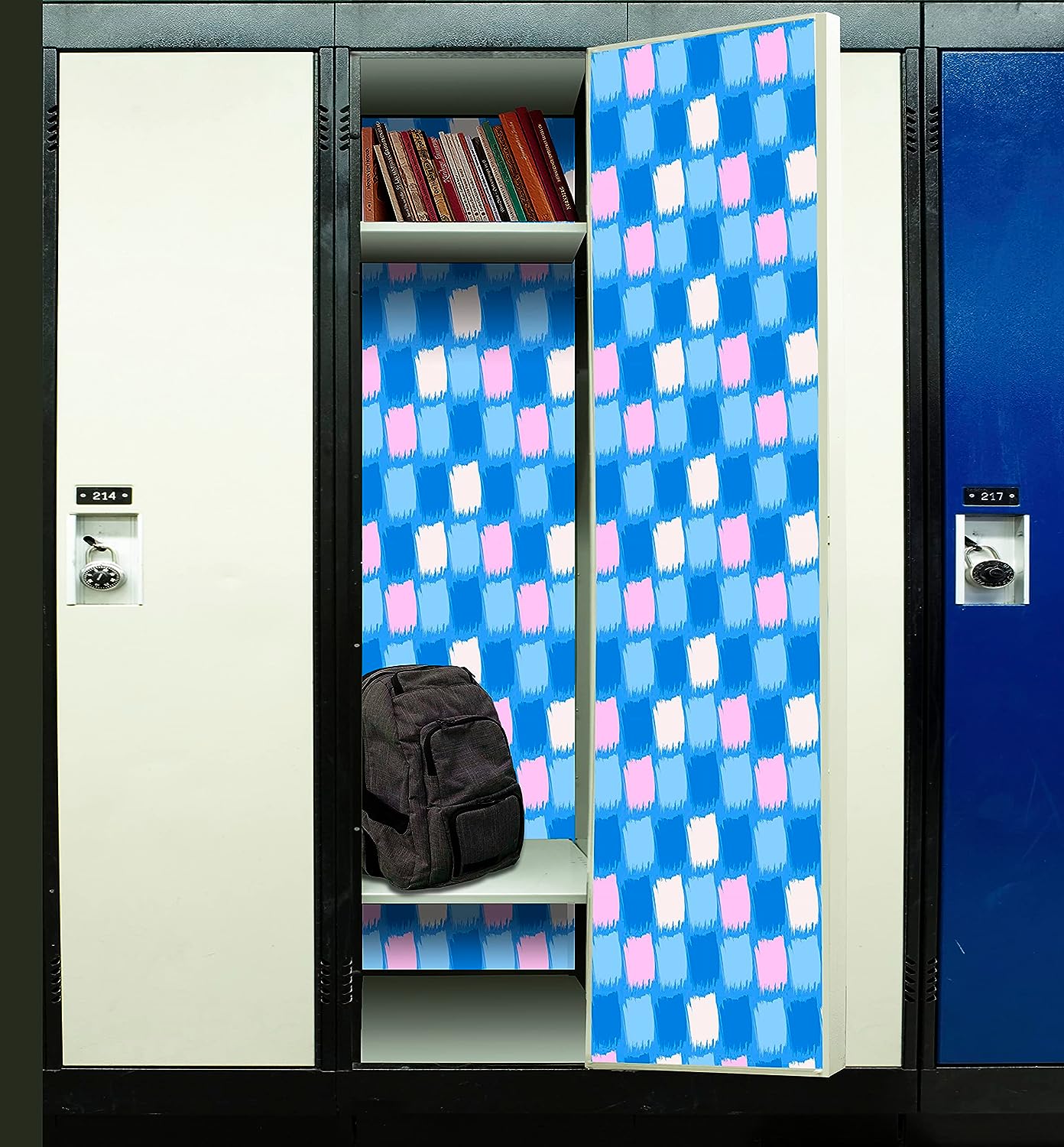 PELICAN INDUSTRIAL Magnetic Locker Wallpaper (Full Sheet Magnetic) - Trimmable, Easy Install, Remove & Reuse - Pack of 3 Sheets - Abstract vb018