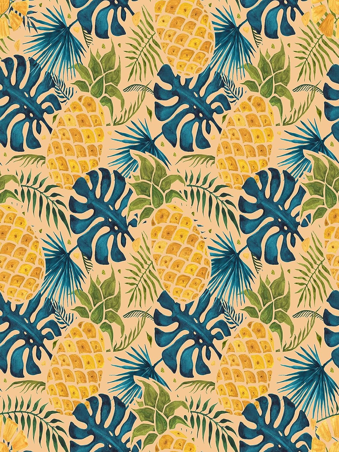 PELICAN INDUSTRIAL Magnetic Locker Wallpaper (Full Sheet Magnetic) - Trimmable, Easy Install, Remove & Reuse - (Tropical Leaves) - Pack of 3 Sheets (vb042)