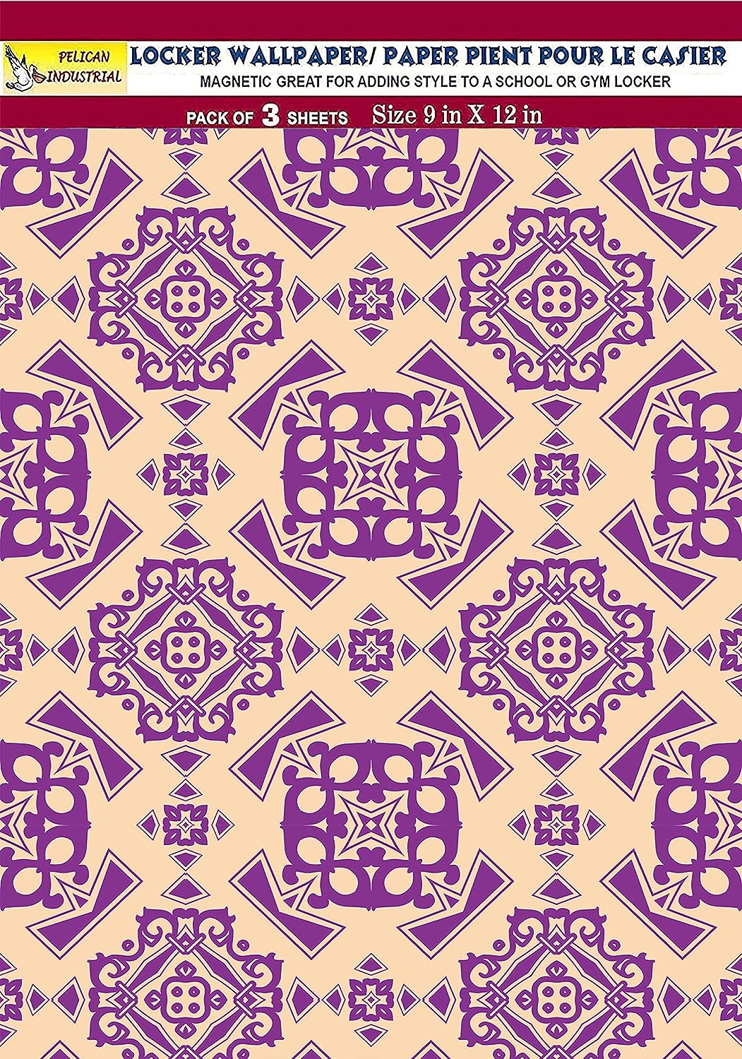 PELICAN INDUSTRIAL Magnetic Locker Wallpaper (Full Sheet Magnetic) - Flowers - Pack of 3 Sheets - v7c