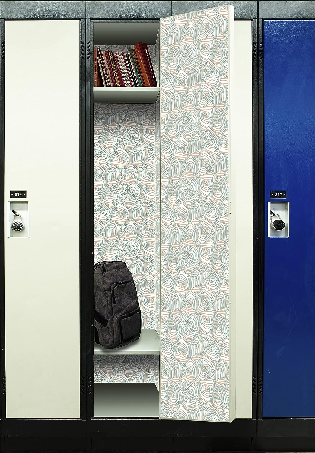 PELICAN INDUSTRIAL Deluxe School Locker Magnetic Wallpaper (Full Sheet Magnetic) - Full Cover Standard Half Lockers Pack of 12 Sheets - (Abstract vr52)