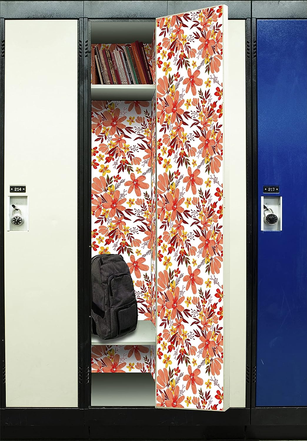 PELICAN INDUSTRIAL Wallpaper - Magnetic School Locker Wallpaper (Full Sheet Magnetic) - Flowers - Pack of 3 Sheets - vr22