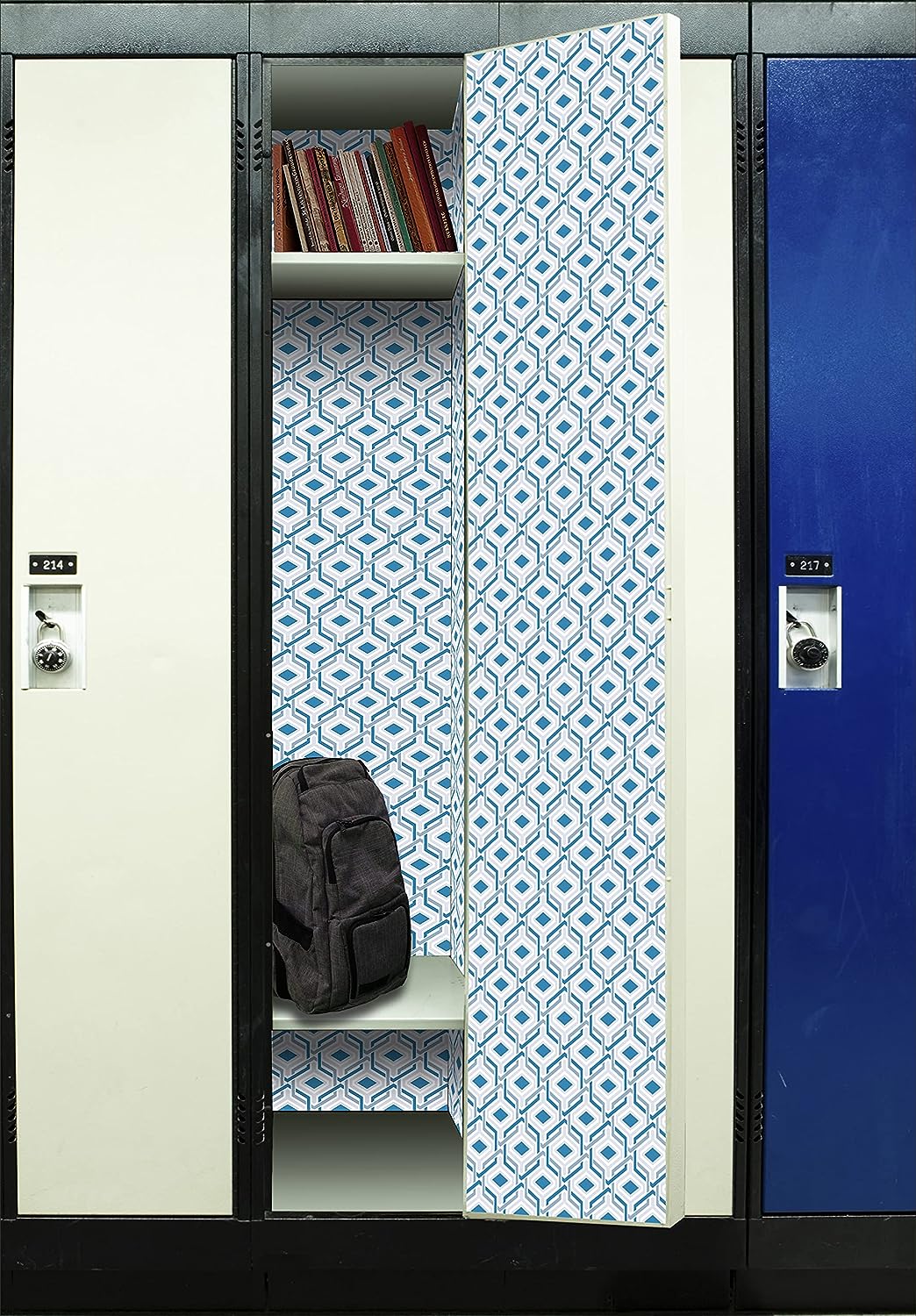 PELICAN INDUSTRIAL Magnetic Locker Wallpaper (Full Sheet Magnetic) - Geometric - Pack of 3 Sheets - vr06