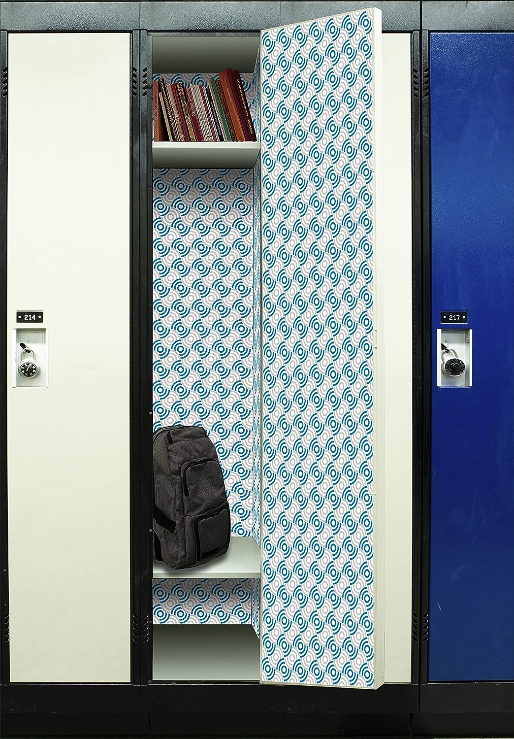 PELICAN INDUSTRIAL Magnetic School Locker Wallpaper (Full Sheet Magnetic) - Geometric - Pack of 3 Sheets - vr08