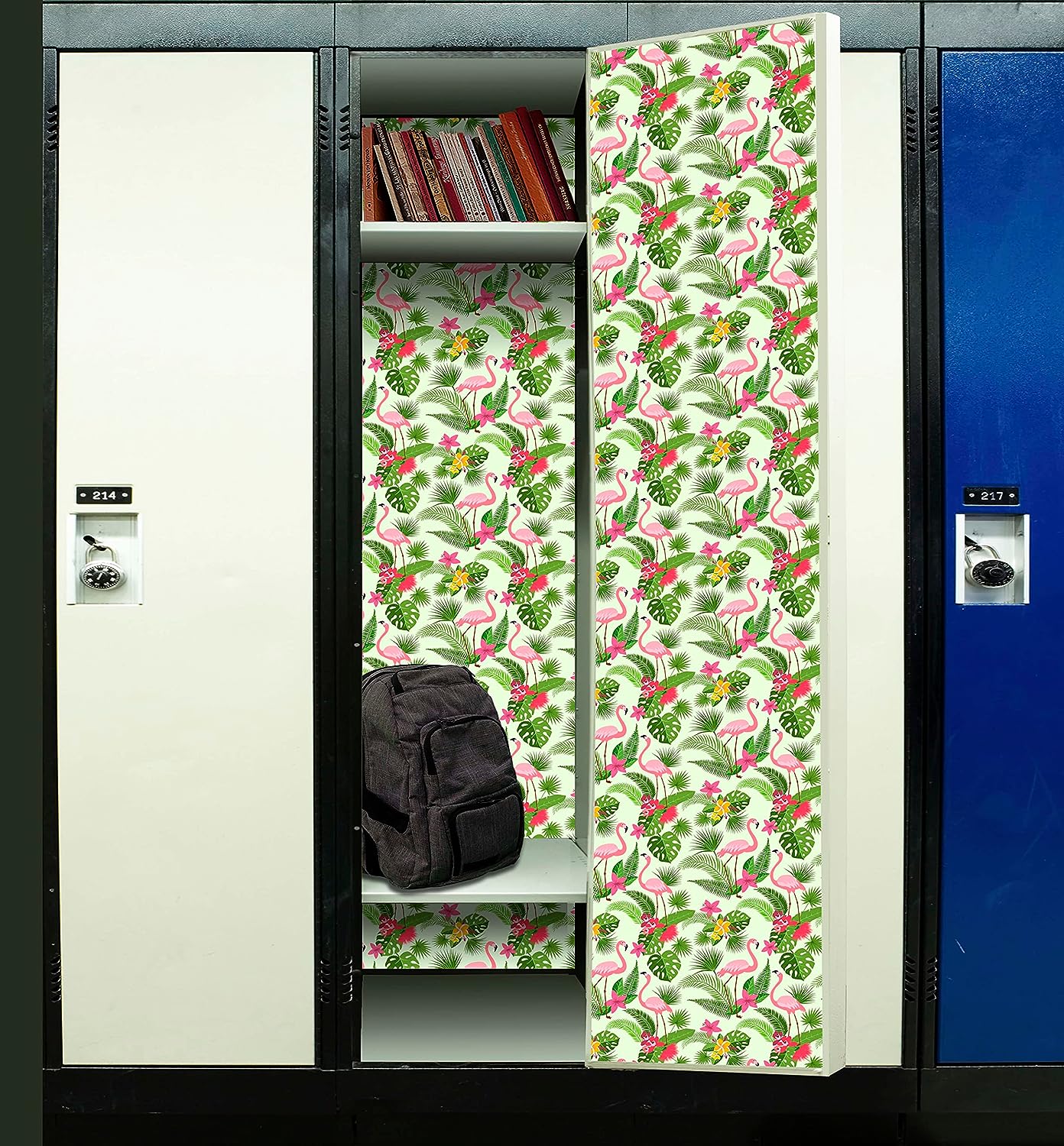 PELICAN INDUSTRIAL Magnetic Locker Wallpaper (Full Sheet Magnetic) - Trimmable, Easy Install, Remove & Reuse - (Tropical Leaves) - Pack of 3 Sheets (vb032)