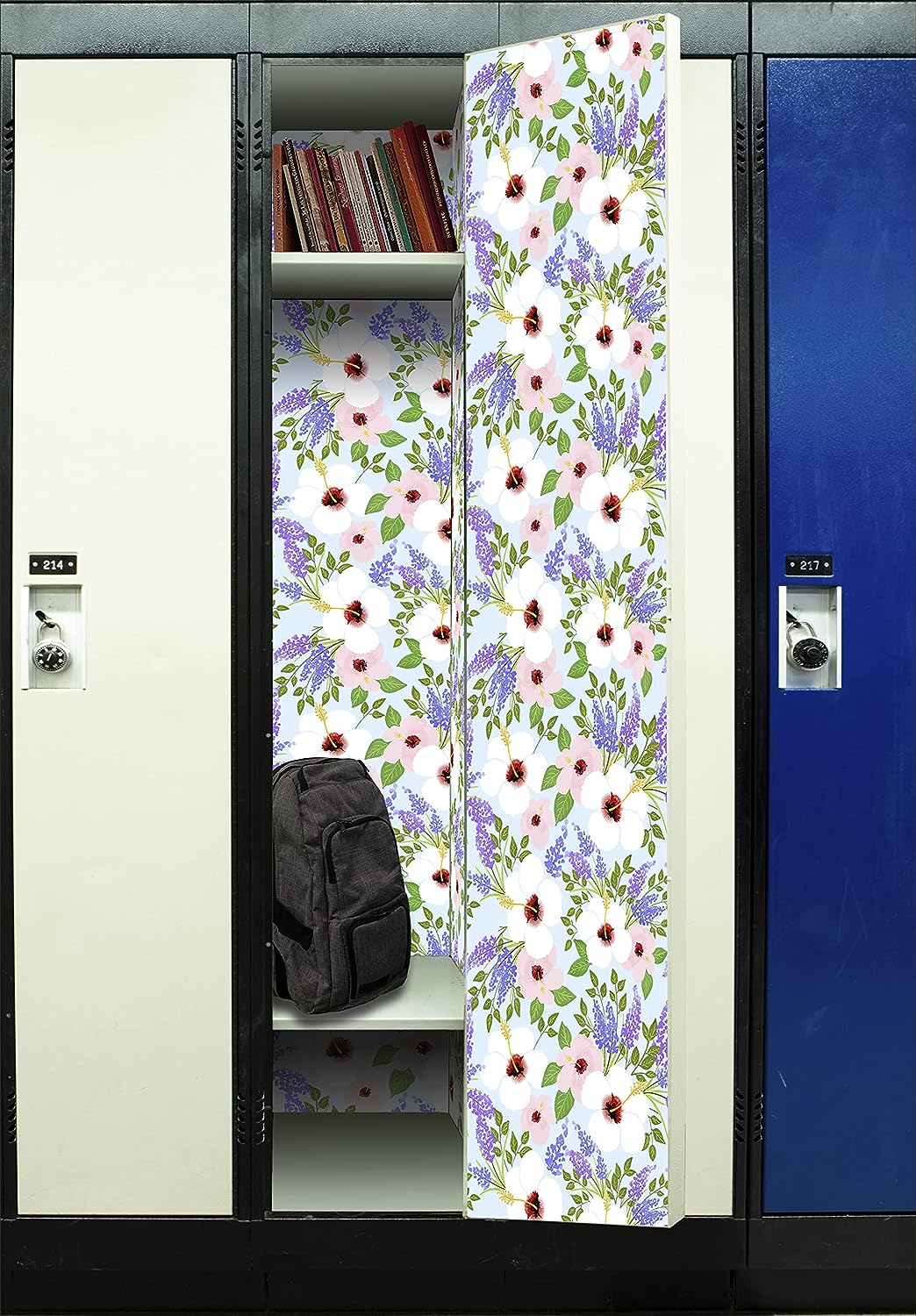 PELICAN INDUSTRIAL Wallpaper - Magnetic School Locker Wallpaper (Full Sheet Magnetic) - Flowers - Pack of 3 Sheets - vr16