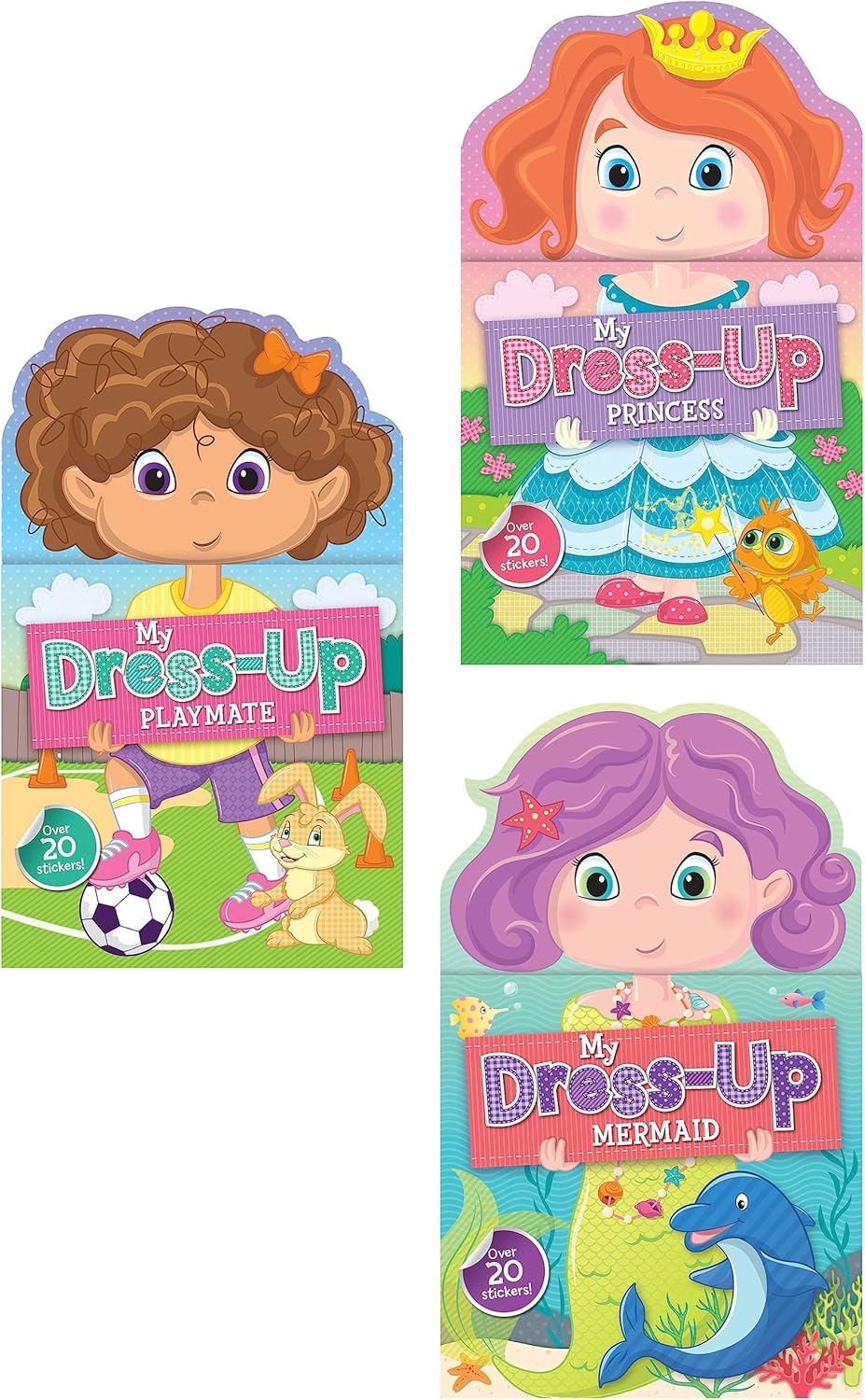 My Dress-Up Mermaid, Princess, and Playmate Characters Paperback Book Set