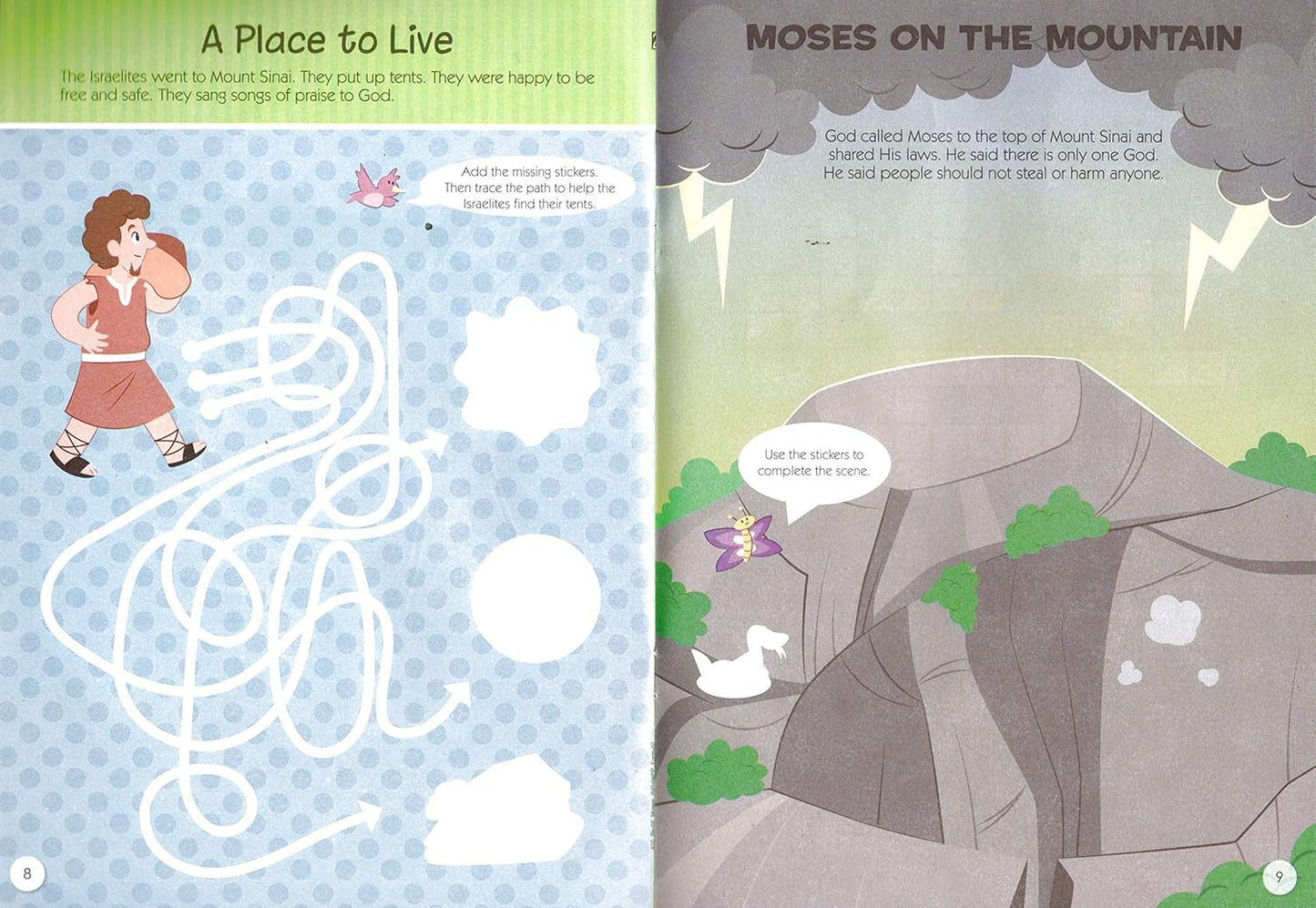 Bible Activity Moses - Sticker Book Over 80 Stickers) v9