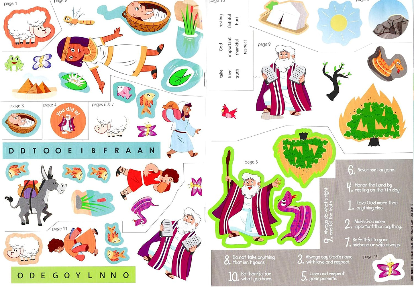 Bible Activity Moses - Sticker Book Over 80 Stickers) v9