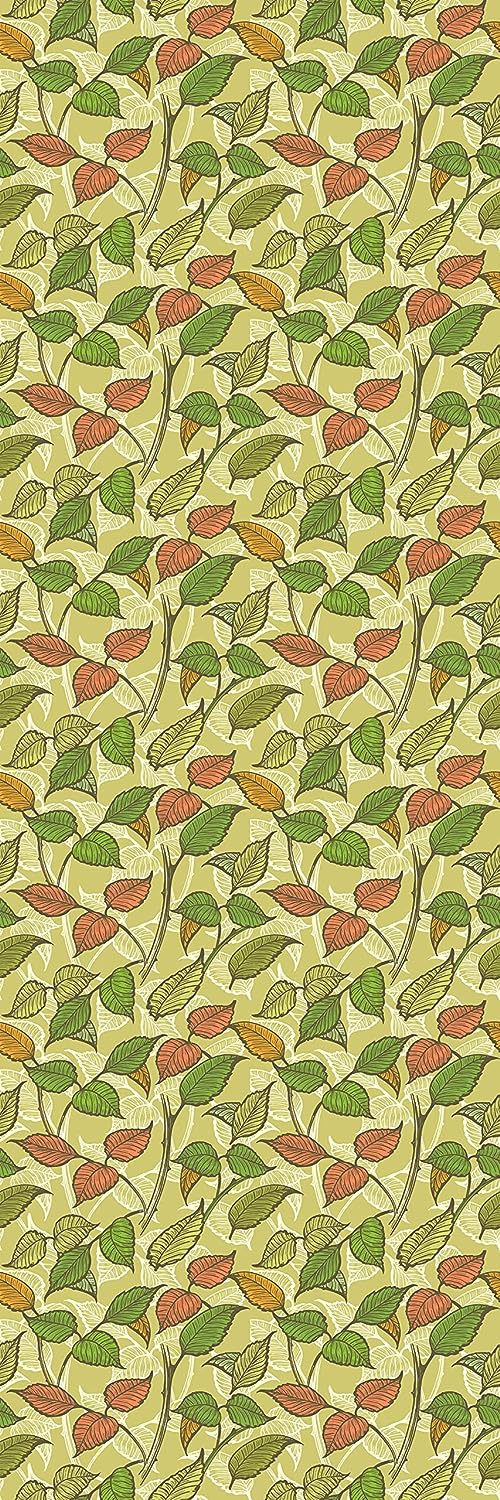 PELICAN INDUSTRIAL Deluxe School Locker Magnetic Wallpaper (Full Sheet Magnetic) - Full Cover Standard Half Lockers Pack of 12 Sheets - (Green Leaves vr50)