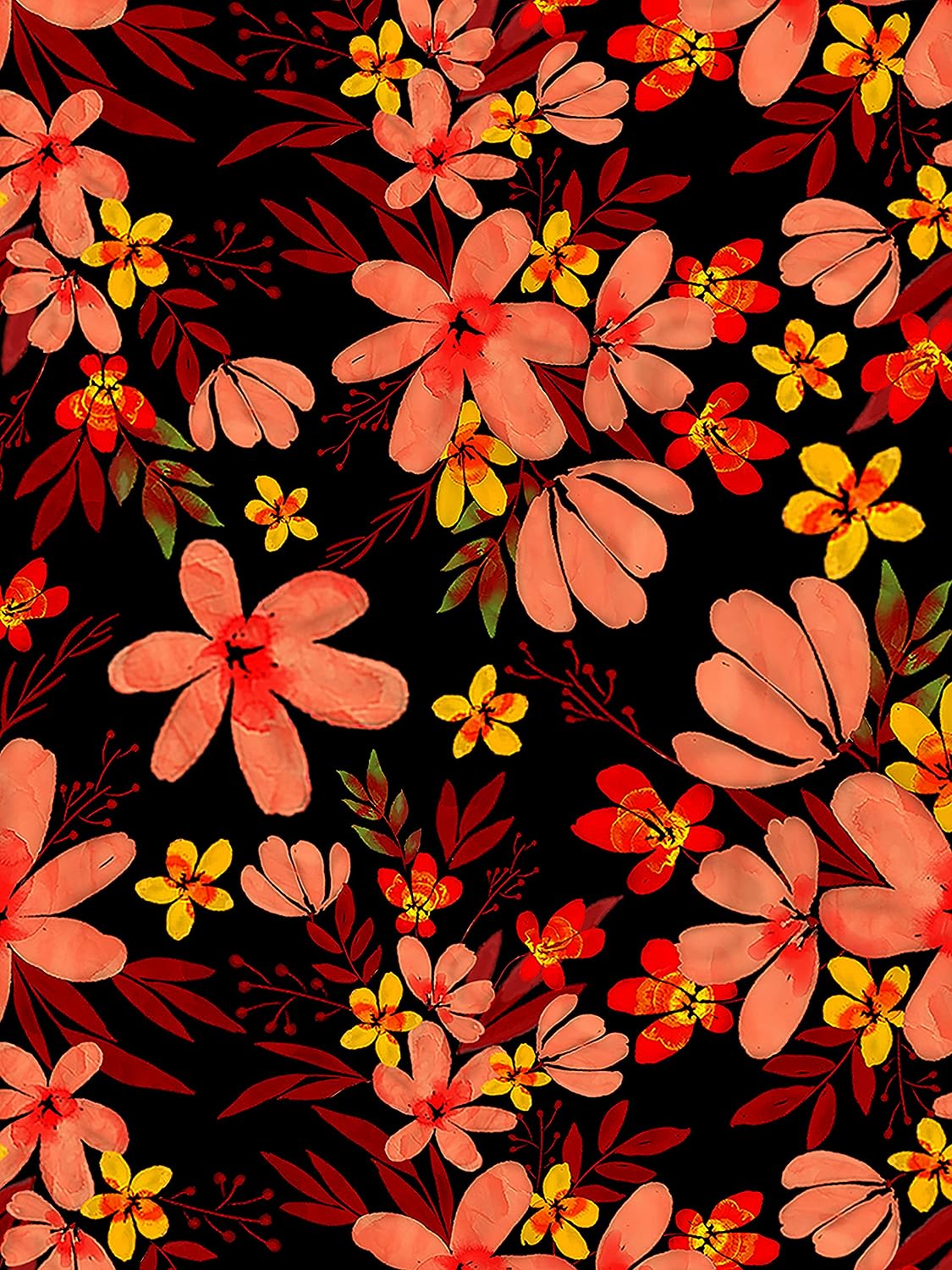 PELICAN INDUSTRIAL Wallpaper - Magnetic School Locker Wallpaper (Full Sheet Magnetic) - Flowers - Pack of 3 Sheets - vr23